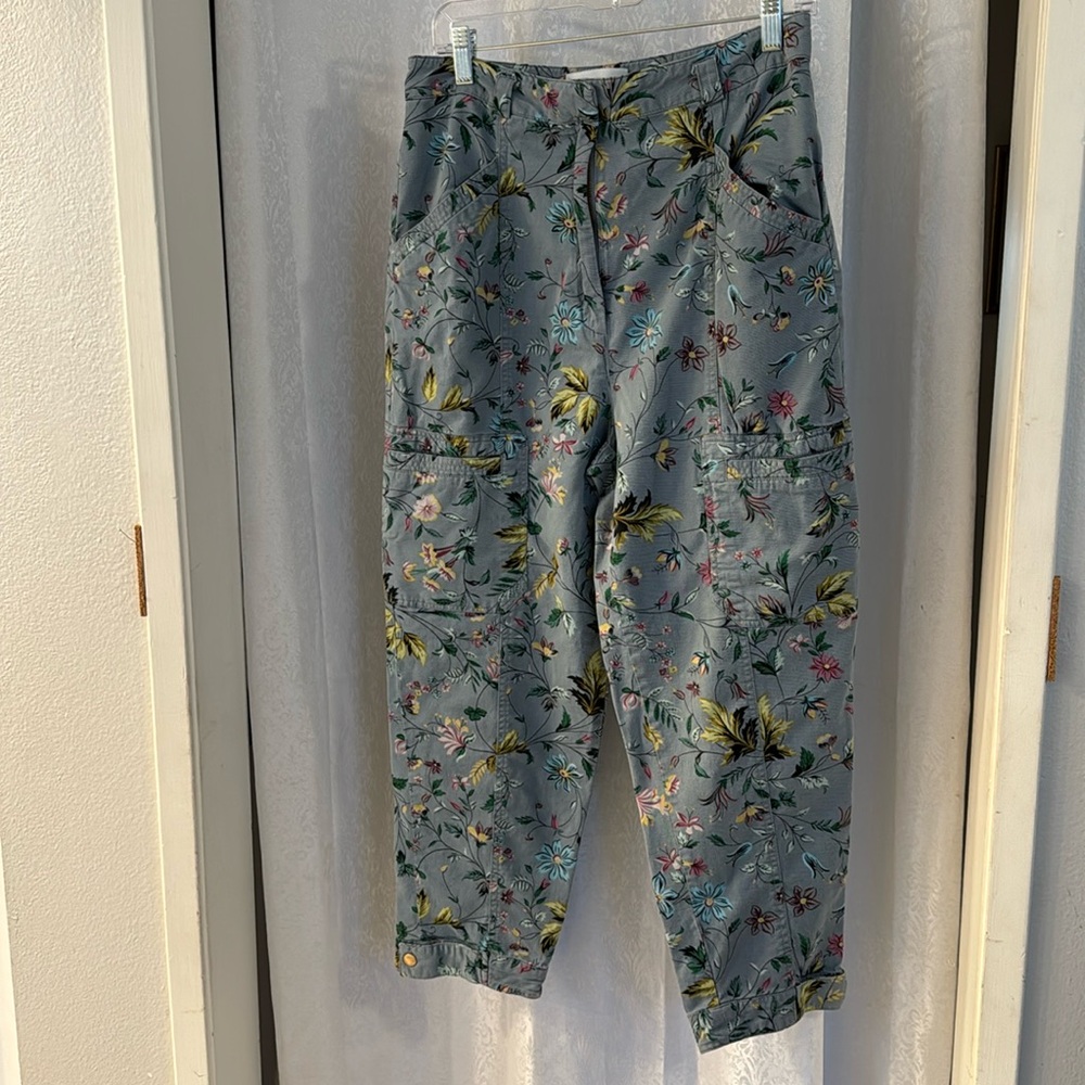 ANTHROPOLGIE GARDEN FLORAL POCKET PANTS SZ: 10